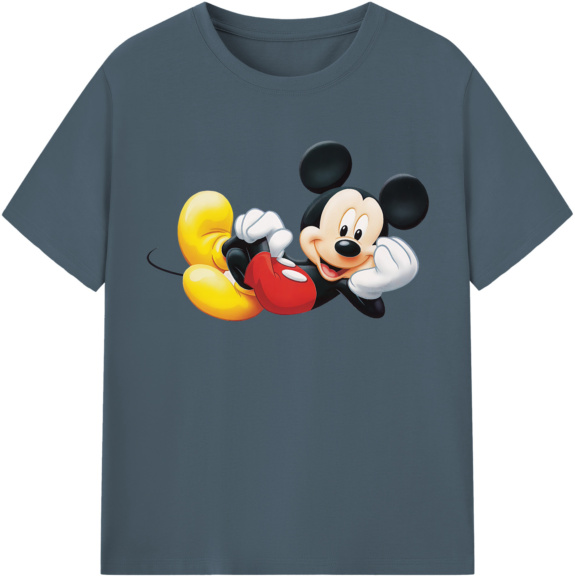 （画像用） ミッキーマウス Mickey Mouse 綿100％半袖Tシャツ（フロントプリント）